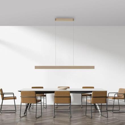 PAUL NEUHAUS LED závěsné svítidlo Q-STRETTO, bronzová, ZigBee 2700-5000K