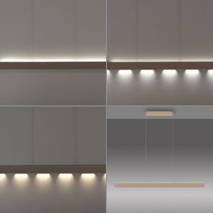 PAUL NEUHAUS LED závěsné svítidlo Q-STRETTO, bronzová, ZigBee 2700-5000K
