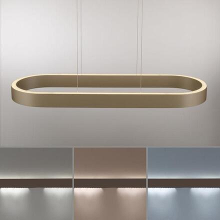 PAUL NEUHAUS LED závěsné svítidlo Q-STRETTO, bronz ZigBee 2700-5000K