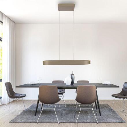 PAUL NEUHAUS LED závěsné svítidlo Q-STRETTO, bronz ZigBee 2700-5000K