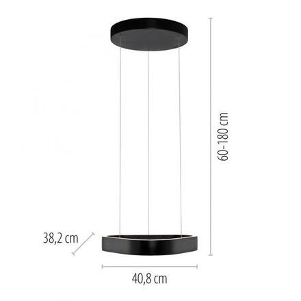 PAUL NEUHAUS LED závěsné svítidlo Q-STRETTO, černá, ZigBee 2200-5000K
