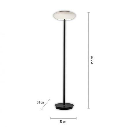 PAUL NEUHAUS Q ETIENNE LED stojací svítidlo Smart Home černá stmívatelné CCT ZigBee 2700-5000K PN 271-18