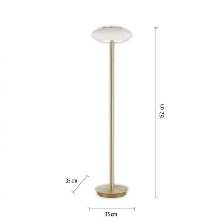 PAUL NEUHAUS Q ETIENNE LED stojací svítidlo Smart Home matná mosaz stmívatelné CCT ZigBee 2700-5000K PN 271-60
