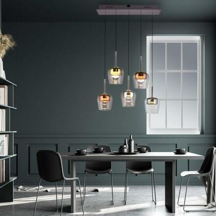 PAUL NEUHAUS LED závěsné svítidlo Q-KON 5-ramenné vícebarevné Smart Home ZigBee 2700-5000K PN 2743-70