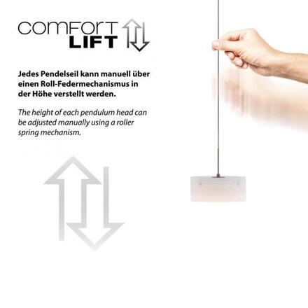 PAUL NEUHAUS LED závěsné svítidlo MARIKA, písková, 3 ramenné SimplyDim 3000K