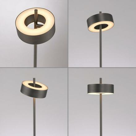 PAUL NEUHAUS LED stojací svítidlo Q-ROTATE tmavá hnědá Smarthome ZigBee 2700-5000K PN 324-34