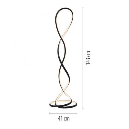 PAUL NEUHAUS LED stojací svítidlo moderní design, TWIST, černá, 2700K