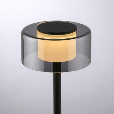 PAUL NEUHAUS LED stolní lampa USB černá na baterie dotykový stmívač paměťová funkce 3000K