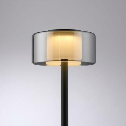 PAUL NEUHAUS LED stolní lampa USB černá na baterie dotykový stmívač paměťová funkce 3000K