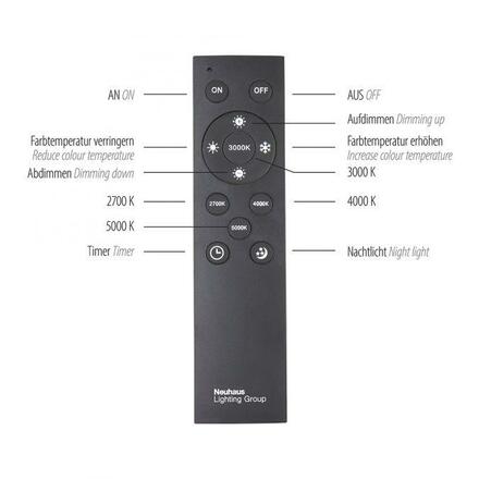 PAUL NEUHAUS PURE LINES LED stojací svítidlo, antracit, stmívatelné, otočné, vypínač 2700-5000K