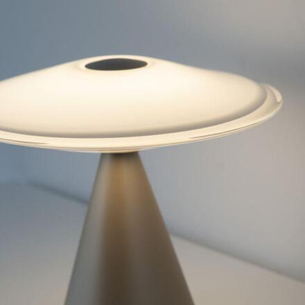 PAUL NEUHAUS LED stolní lampa ELIPSA, bronzová, dotykový stmívač, paměťová funkce 3000K