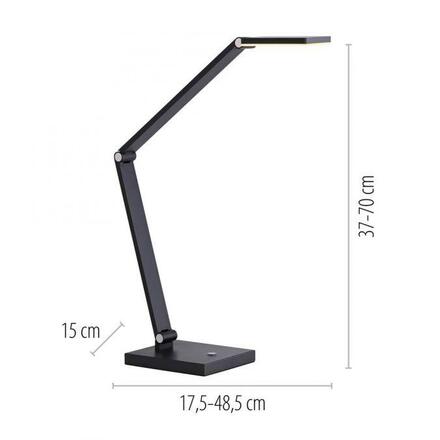 PAUL NEUHAUS LED stolní lampa SAMSKY, šedá, stmívatelné, nastavitelná výška, paměťová funkce 2700-5000K