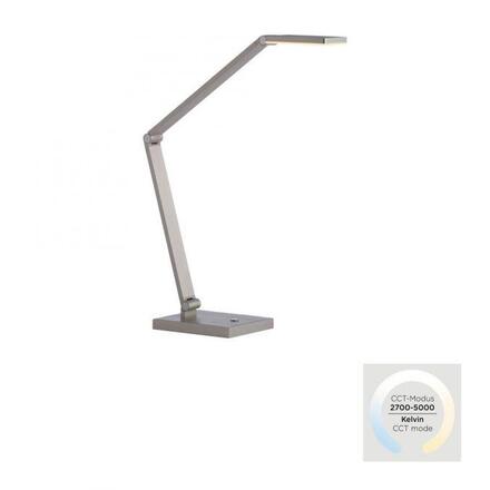 PAUL NEUHAUS LED stolní lampa SAMSKY, stříbrná, stmívatelné, nastavitelná výška, paměťová funkce 2700-5000K