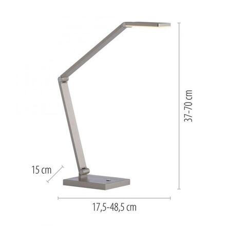 PAUL NEUHAUS LED stolní lampa SAMSKY, stříbrná, stmívatelné, nastavitelná výška, paměťová funkce 2700-5000K