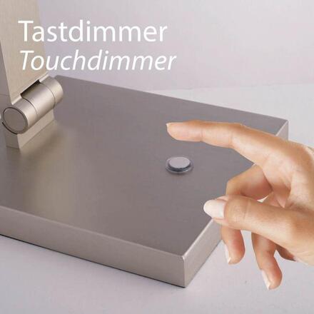 PAUL NEUHAUS LED stolní lampa SAMSKY, stříbrná, stmívatelné, nastavitelná výška, paměťová funkce 2700-5000K