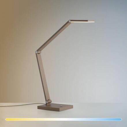 PAUL NEUHAUS LED stolní lampa SAMSKY, bronzová, stmívatelné, dotykový stmívač, nastavitelná výška, paměťová funkce 2700-5000K