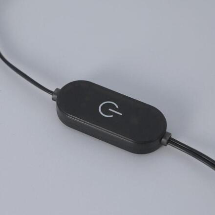 PAUL NEUHAUS LED stolní lampa TWIST, černá, noční stolní lampa, šňůrový stmívač 2700K