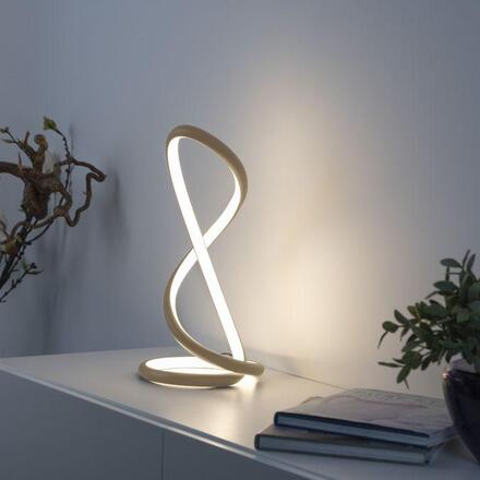PAUL NEUHAUS LED stolní lampa TWIST moderní design, písková barva 2700K