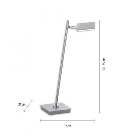 PAUL NEUHAUS PURE MIRA LED stolní lampa, hliník, stmívatelná, na psací stůl 2700-5000K