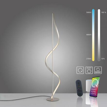 PAUL NEUHAUS LED stojací svítidlo Q-SWING stříbrná Smart Home ZigBee 2700-5000K PN 438-55