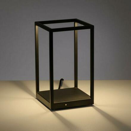 PAUL NEUHAUS LED stolní lampa, černá, teplá bílá, stmívatelné, do interiéru 3000K