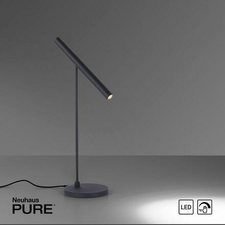 PAUL NEUHAUS PURE TITUA LED stolní lampa černá, stmívatelná, nastavitelná 3000K