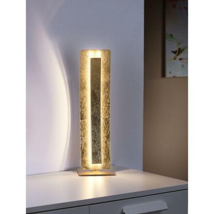 PAUL NEUHAUS LED stolní lampa s imitací plátkového zlata s teple bílou barvou vč. šňůrového vypínače 3000K PN 4603-12