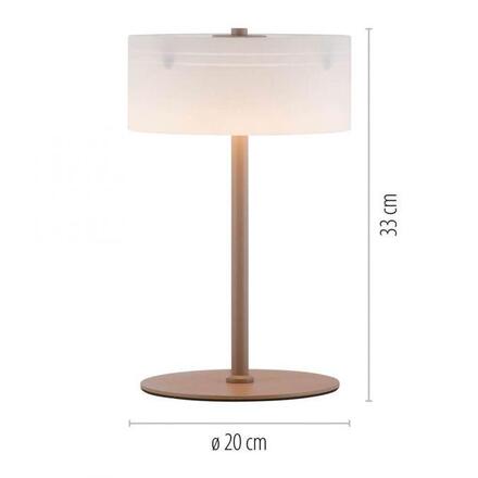 PAUL NEUHAUS LED stolní lampa MARIKA, písková, dotykový stmívač 3000K