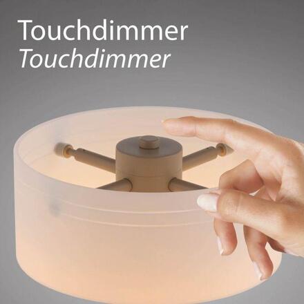 PAUL NEUHAUS LED stolní lampa MARIKA, písková, dotykový stmívač 3000K