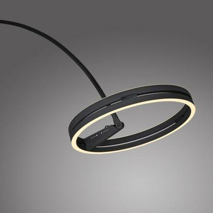 PAUL NEUHAUS LED lampa do oblouku PURE Loop-Bow, černá, stojací svítidlo, stmívatelné 2200-5000K