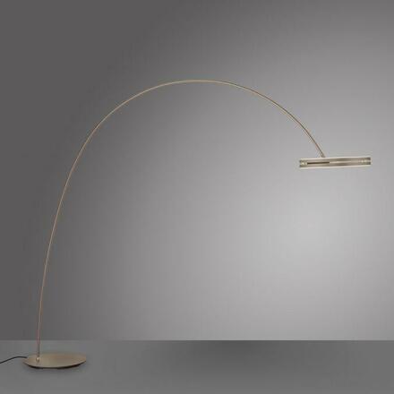 PAUL NEUHAUS LED lampa do oblouku PURE Loop-Bow, bronzová, stojací svítidlo, stmívatelné, 2200-5000K
