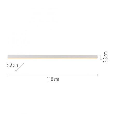 PAUL NEUHAUS LED stropní svítidlo PURE Lines Straight, bílá 2200-5000K