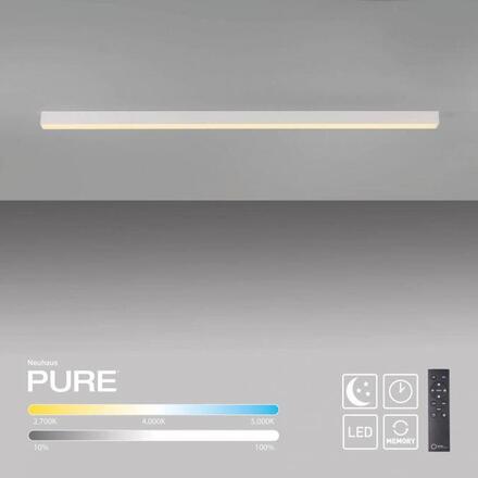 PAUL NEUHAUS LED stropní svítidlo PURE Lines Straight, bílá 2200-5000K