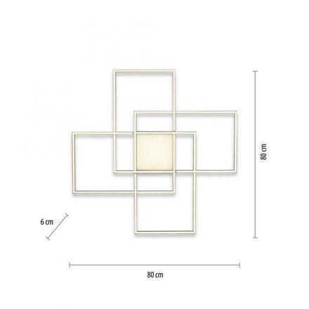 PAUL NEUHAUS Q-Asmin LED stropní svítidlo Smart Home 80x80 černá ZigBee 2700-5000K PN 6073-18