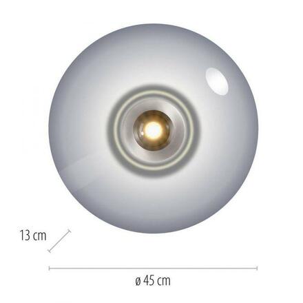 PAUL NEUHAUS LED nástěnné a stropní svítidlo PURE Vitrum šedá kouřové sklo 2700K PN 6083-15