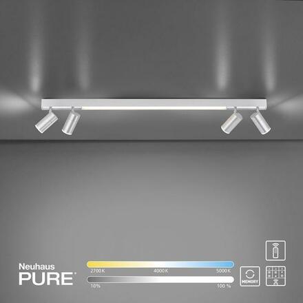 PAUL NEUHAUS PURE LINES LED bodové svítidlo hliník stmívatelné otočné CCT 2700-5000K