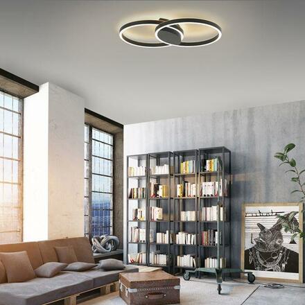 PAUL NEUHAUS Q-MARKO LED stropní svítidlo Smart Home černá kruhové stropní svítidlo ZigBee RGB+2700-5000K