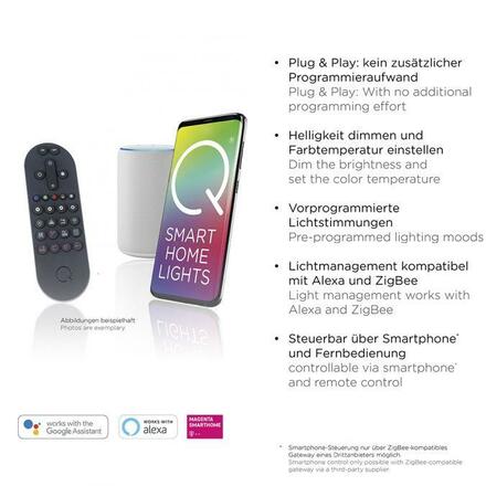 PAUL NEUHAUS Q-MARKO LED stropní svítidlo Smart Home černá kruhové stropní svítidlo ZigBee RGB+2700-5000K