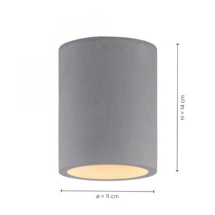 PAUL NEUHAUS LED stropní svítidlo, barva betonu, GU10, LED vyměnitelné, IP20