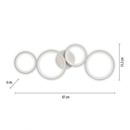 PAUL NEUHAUS LED stropní svítidlo bílé kruhové 3 krokové stmívač moderní do interiéru krokově stmívatelné 3000K PN 6183-16