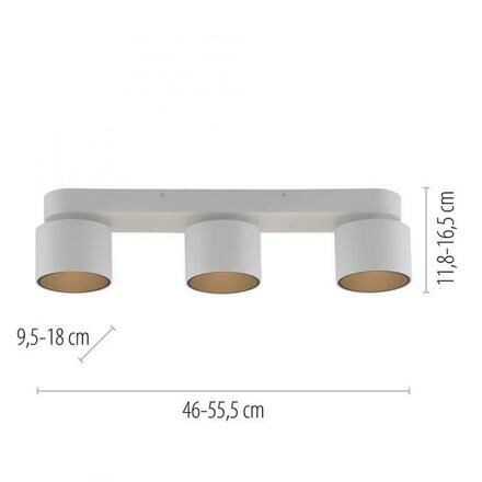 PAUL NEUHAUS PURE Cup, bílá, 3 spoty, stmívatelné, otočné a nastavitelné 2700K