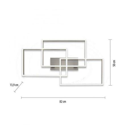 PAUL NEUHAUS LED stropní svítidlo stříbrná barva, 82x50cm, stmívatelné, CCT, paměťová funkce 2700-5000K