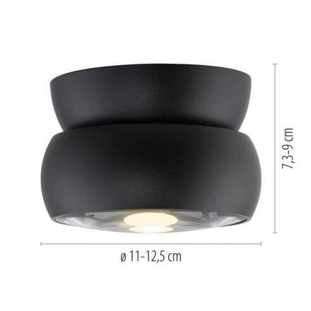 PAUL NEUHAUS LED stropní svítidlo PURE Move, černá , stmívatelné, nastavitelné a otočné 2700K