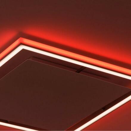 PAUL NEUHAUS LED stropní svítidlo, barva hliník, dálkový ovladač, RGB, CCT, paměť 2700-5000K