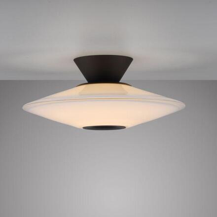 PAUL NEUHAUS LED stropní svítidlo, ELIPSA, černá, stmívatelné, opálové sklo 3000K