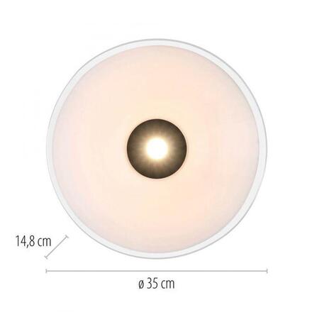 PAUL NEUHAUS LED stropní svítidlo, ELIPSA, černá, stmívatelné, opálové sklo 3000K