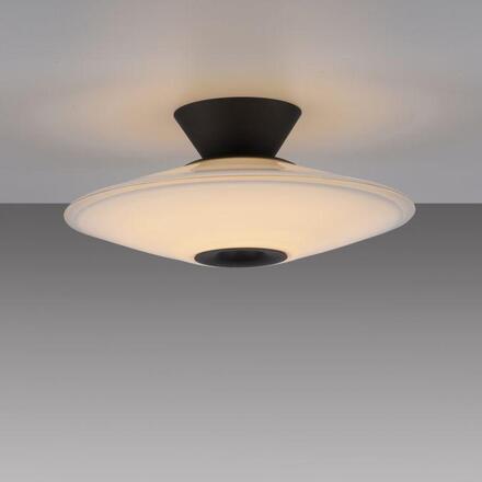 PAUL NEUHAUS LED stropní svítidlo, ELIPSA, černá, stmívatelné, opálové sklo 3000K