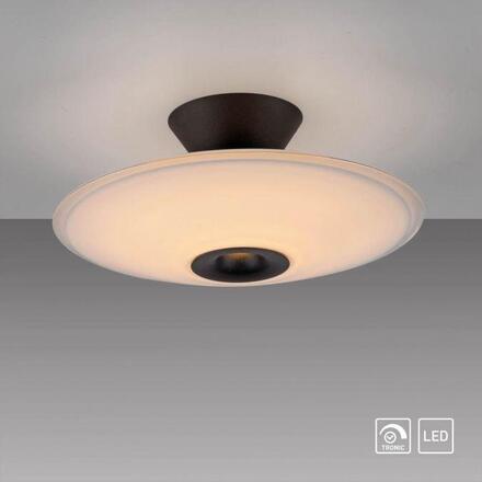 PAUL NEUHAUS LED stropní svítidlo, ELIPSA, černá, stmívatelné, opálové sklo 3000K