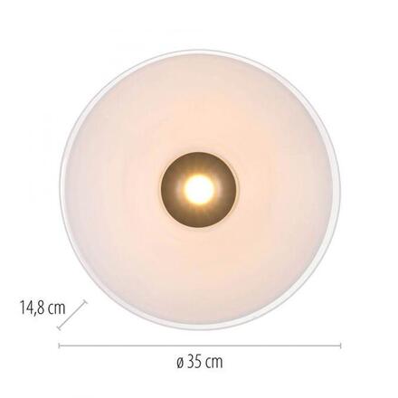 PAUL NEUHAUS LED stropní svítidlo, ELIPSA, kávová, stmívatelné, opálové sklo 3000K
