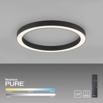 PAUL NEUHAUS LED stropní svítidlo PURE-LINES antracit 50x50 stmívatelné CCT 2700-5000K PN 6309-13